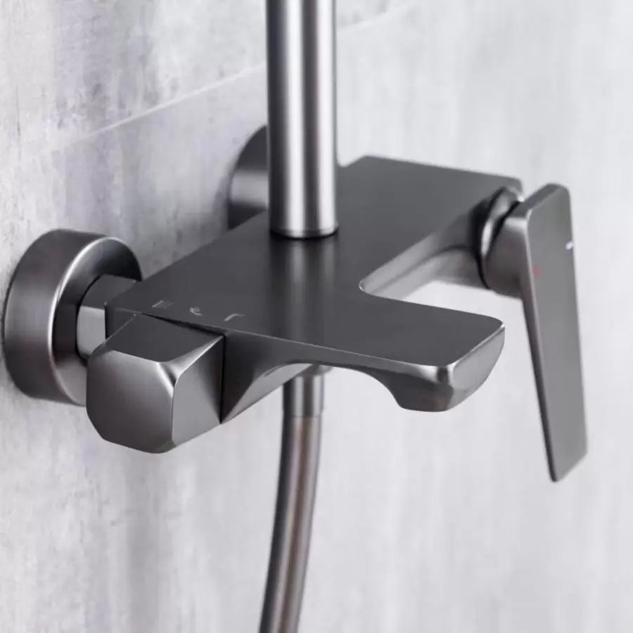 Sprchový sloupec, sanitární mosaz, satén, 9960n