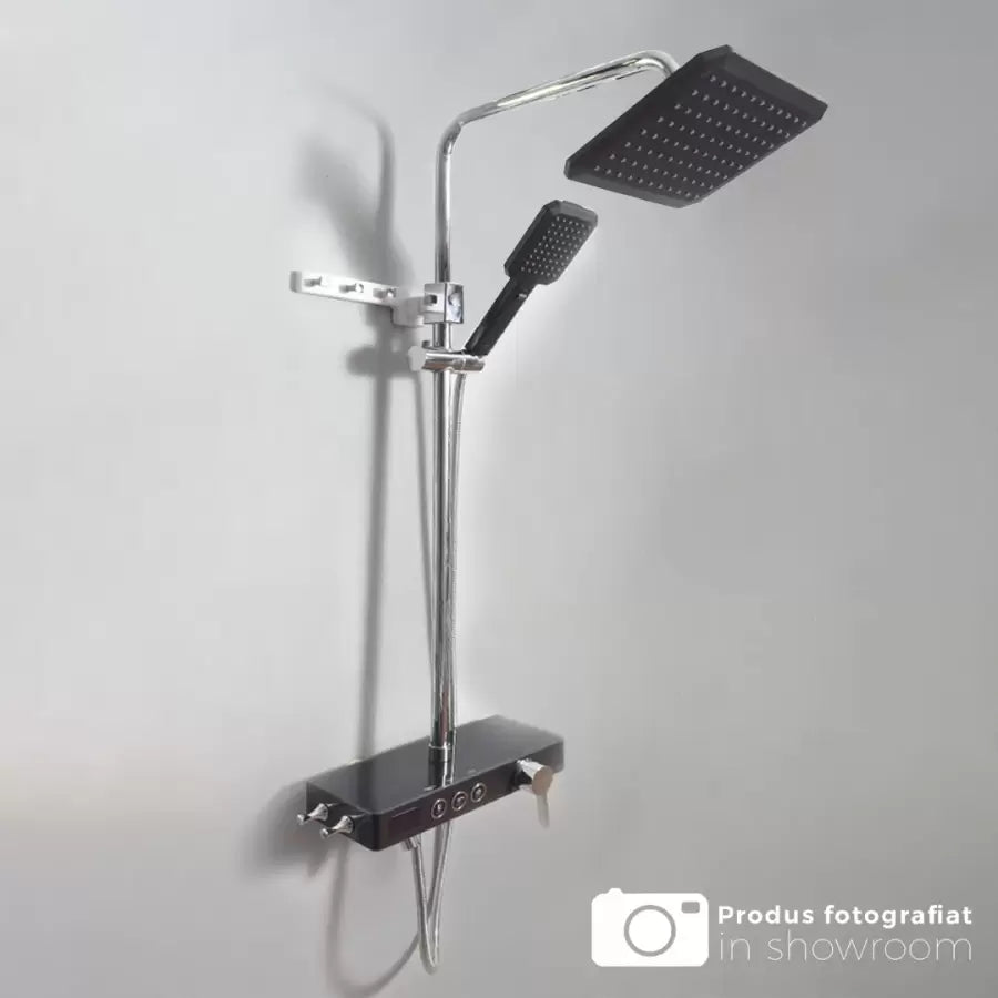 Sloupce sprcha sprchy LCD LCD nerezové černé SJG/006