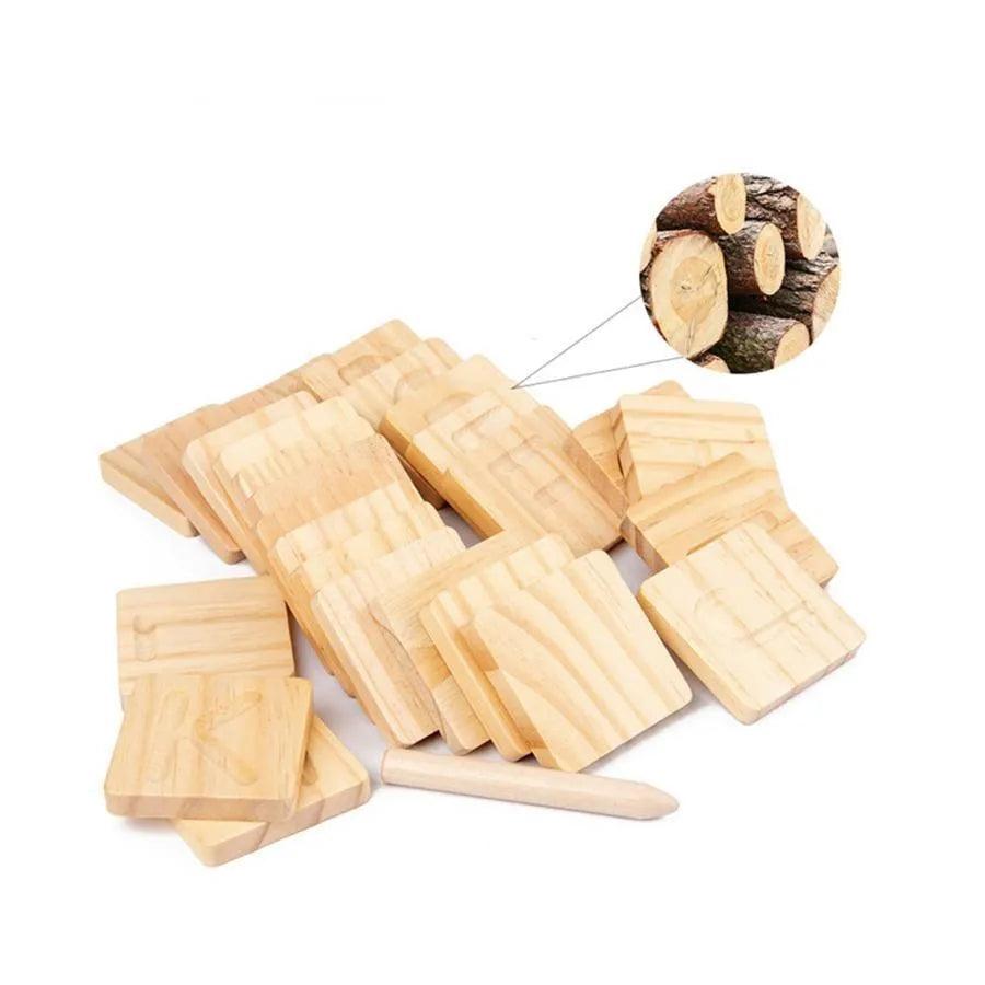 Kognitivní abeceda typu pedagogického typu, 30 kusů, dřevo