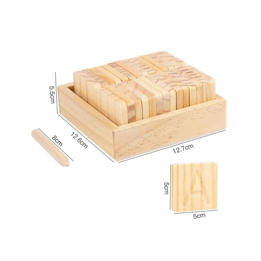 Kognitivní abeceda typu pedagogického typu, 30 kusů, dřevo