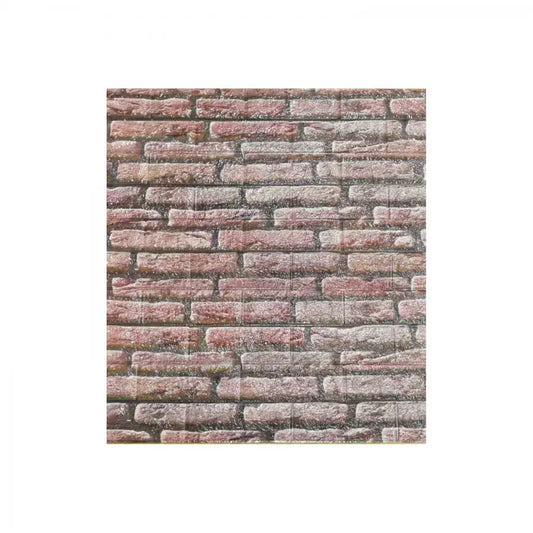 Set 10d 3D Self -Adhesive Old Brick Design v měkké pěně, 70 cm x 77 cm x 6 mm