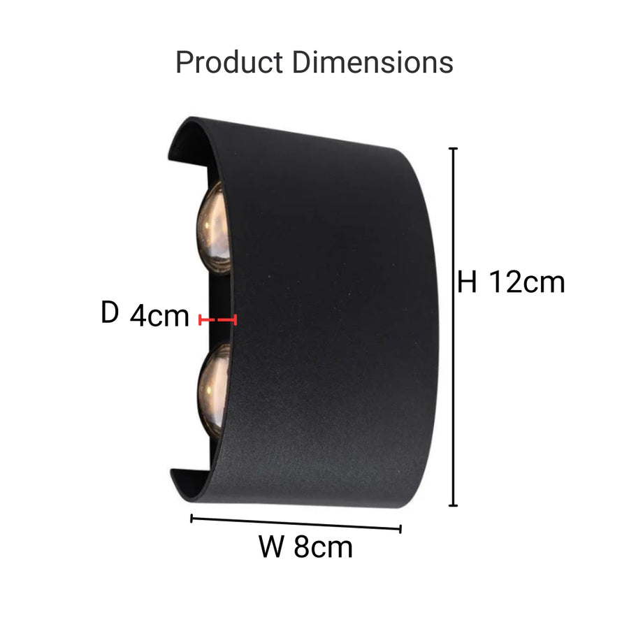 Fantazie aplikují exteriér a interiérový LED, 4 zdroje x 1W, IP65, kovový, černá, 3000k