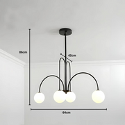 Torino Chanderier, 5*E27, černý, kov