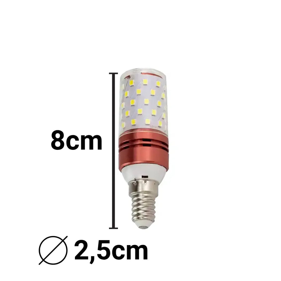 E14 LED žárovka, 12W, růže, teplé/neutrální/studené světlo, 3000K/4000K/6000K
