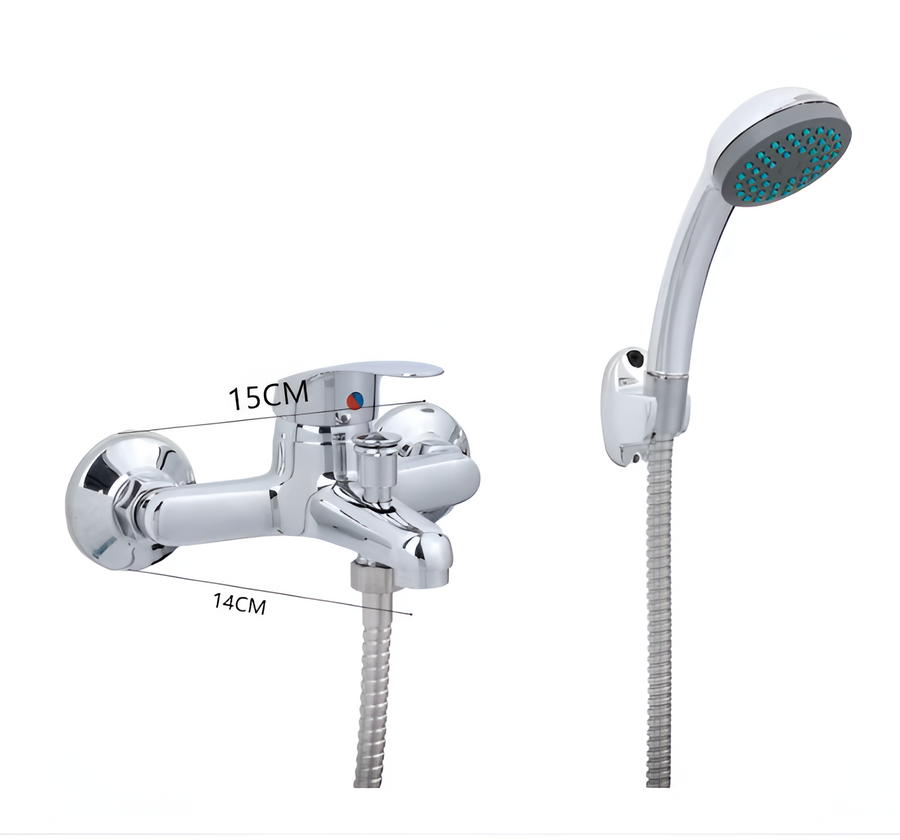 Včetně bateriové lázně, sprchy a hadice, slitina, keramická kazeta, chrom, CD001