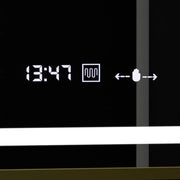 Obdélníkové LED zrcadlo, 100x80cm, Verite Royale Gold Motion Glow Marcello, Demister System, Hodiny & Teploměr, Stmívatelné