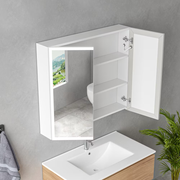 Ingridová skříň s LED zrcadlem DBP123 80x70 bílá