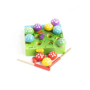 Dřevěná hra s míčky, vícebarevný, dřevo