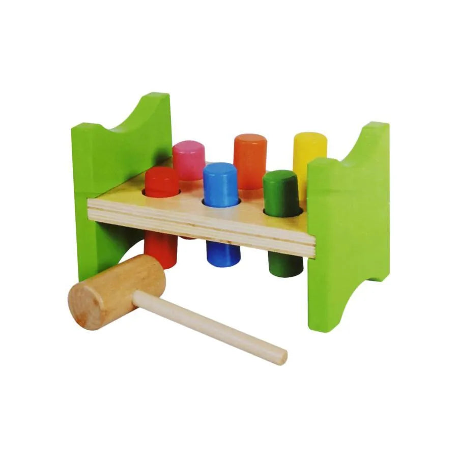 Vícebarevná vzdělávací hra s válci, dřevo