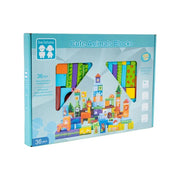 Kostky v puzzle s lesními zvířaty pro stavbu, 100 kusů, dřevo