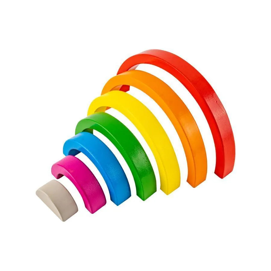 Hra typu duhové, vícebarevné, 7 kusů, dřevo