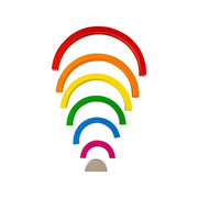 Hra typu duhové, vícebarevné, 7 kusů, dřevo