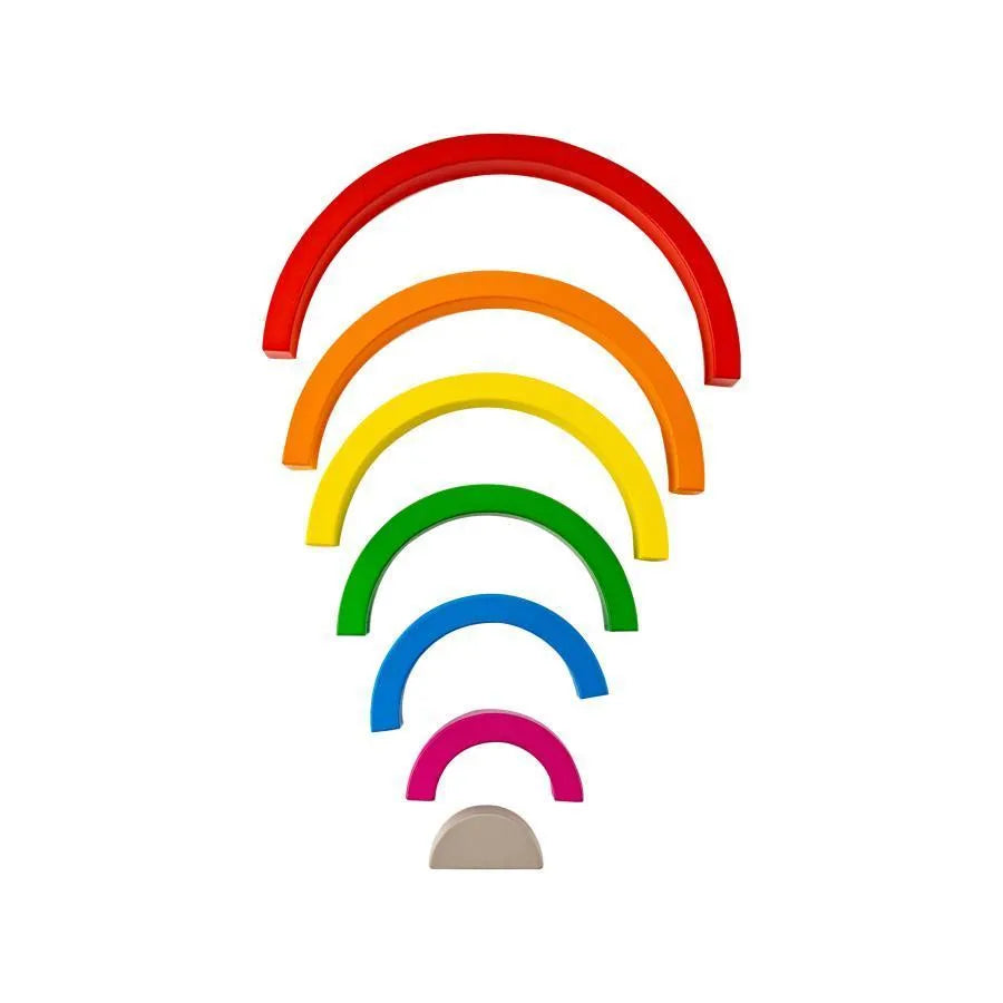 Hra typu duhové, vícebarevné, 7 kusů, dřevo