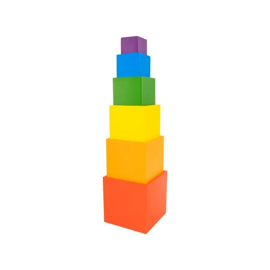 Hra typu hádanky The Square Rainbow, vícebarevné, 6 kusů, dřevo