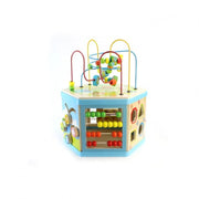 Vzdělávací hračka Montessori Hexagonal Wood 8 in 1, 38 cm, vícebarevné