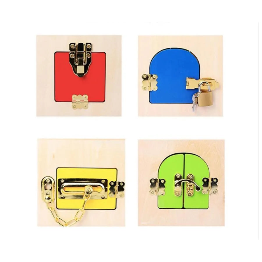 Montissori Multivori Multivori Multivultial Educative Toy typ magického zámku, 6 kusů, vícebarevné a kovové