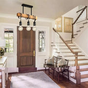 Ema Chanderier, 3*E27, hnědý, kov a dřevo