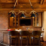 Lustrage chtíč, 3*E27, hnědý, kov a motouz