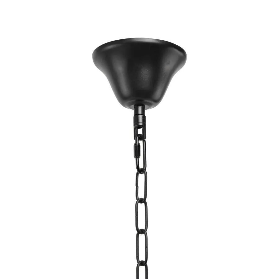 Indiana Chandier, 8*E27, kov a lano, černá