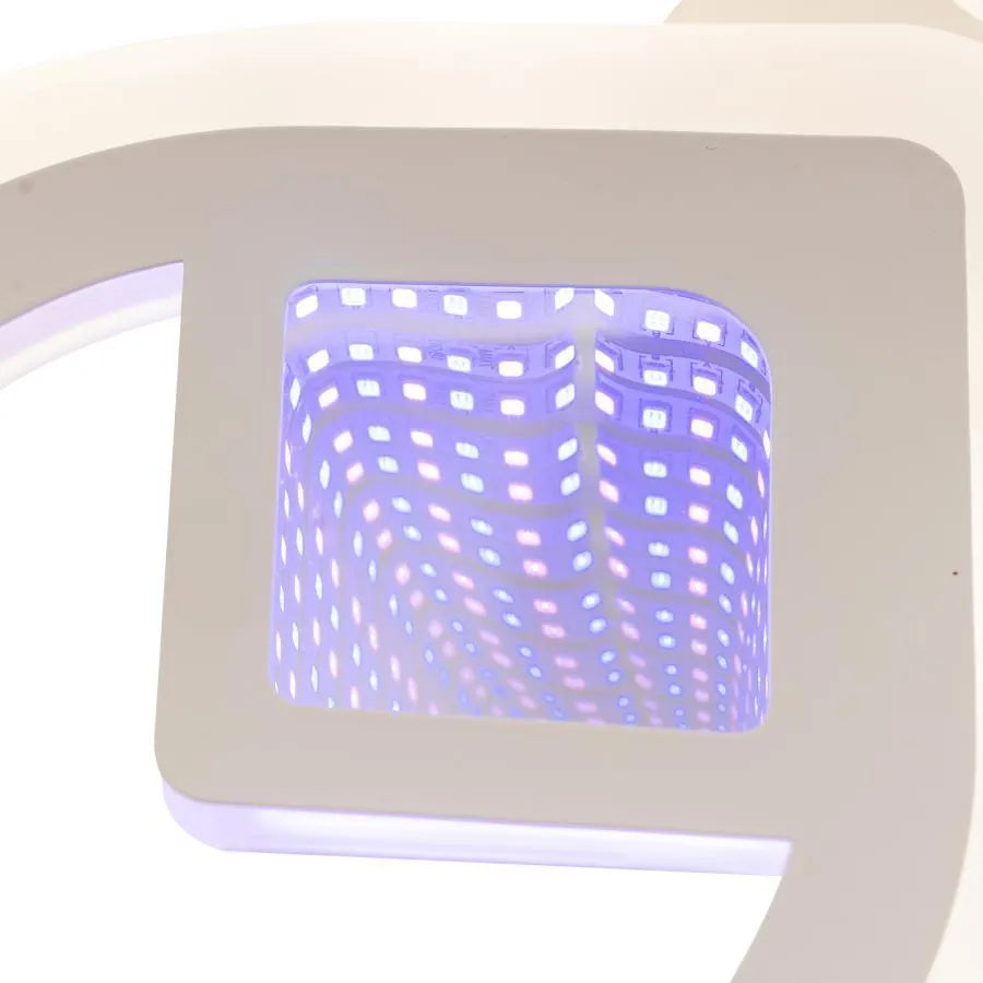 LED lustr s dálkovým ovládáním ZENI 3D 60W, 3 Elements, Studené/Teplé/Neutrální světlo, Stmívatelné, Bílá