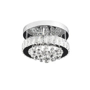 LED křišťálový lustr ABEL 24W, průměr 47cm, studené/teplé/neutrální světlo, lesklý chrom