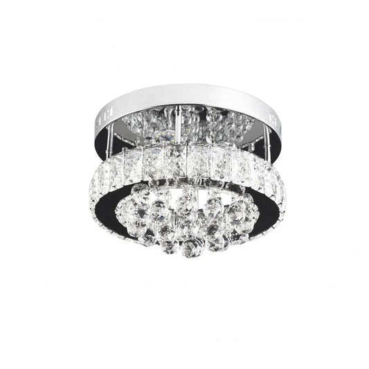 LED křišťálový lustr ABEL 24W, průměr 47cm, studené/teplé/neutrální světlo, lesklý chrom