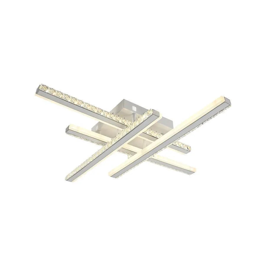 LED lustr s dálkovým ovládáním ABIGAIA 136W, 4 Elements, Lineární, Studené/Teplé/Neutrální světlo, Stmívatelné, Bílý