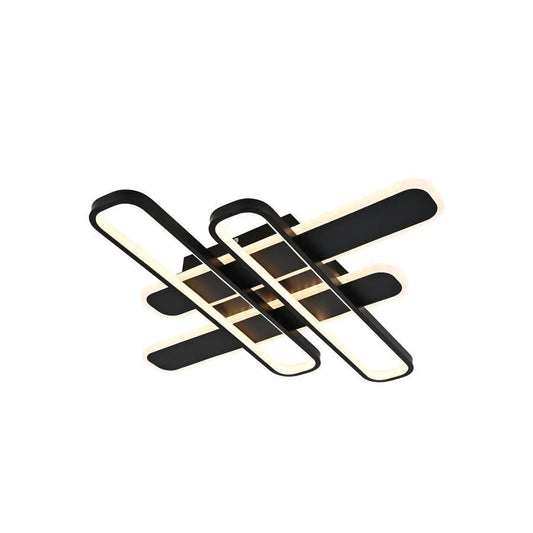 LED lustr s dálkovým ovládáním AFINA 120W, 4 Elements, Studené/Teplé/Neutrální světlo, Stmívatelné, Černá