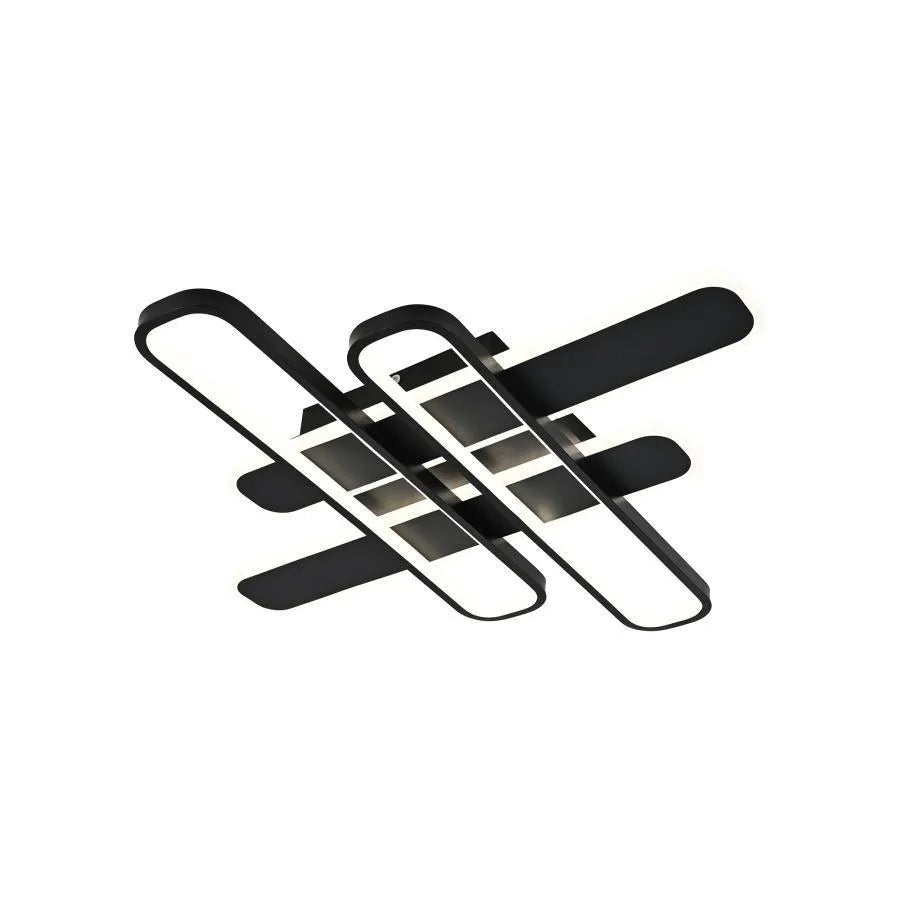 LED lustr s dálkovým ovládáním AFINA 120W, 4 Elements, Studené/Teplé/Neutrální světlo, Stmívatelné, Černá