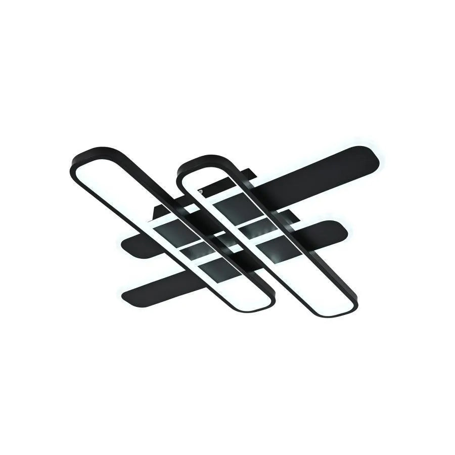 LED lustr s dálkovým ovládáním AFINA 120W, 4 Elements, Studené/Teplé/Neutrální světlo, Stmívatelné, Černá