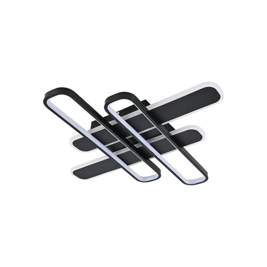 LED lustr s dálkovým ovládáním AFINA 120W, 4 Elements, Studené/Teplé/Neutrální světlo, Stmívatelné, Černá