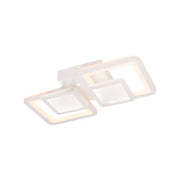 LED lustr s dálkovým ovládáním BALANS 44W, 2 čtverce, studené/teplé/neutrální světlo, stmívatelné, bílá