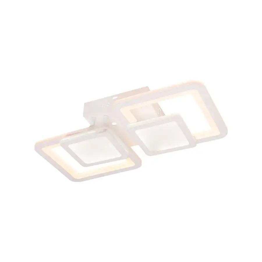 LED lustr s dálkovým ovládáním BALANS 44W, 2 čtverce, studené/teplé/neutrální světlo, stmívatelné, bílá