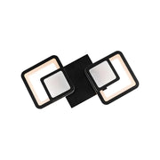 LED lustr s dálkovým ovládáním BALANS 44W, 2 čtverce, studené/teplé/neutrální světlo, stmívatelné, černá