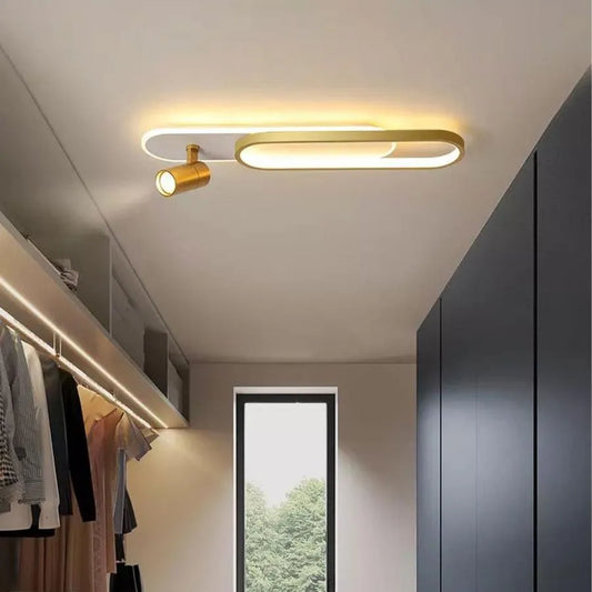 CAMILLA LED CHANDIER, 24W, Akryl a kov, bílý a zlatý