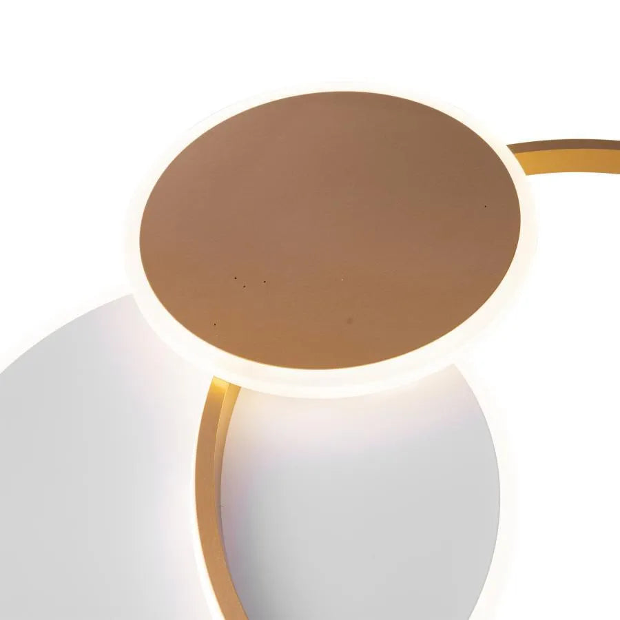 LED lustr s dálkovým ovládáním KILLIAN 71W, 3 kruhy, studené/teplé/neutrální světlo, stmívatelné, bílé zlato