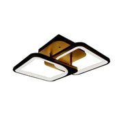 LED CHANDIER s dálkovým ovládáním, Zoe, 2 čtverce, 39 W, studené/horké/neutrální světlo, laskavé, černé