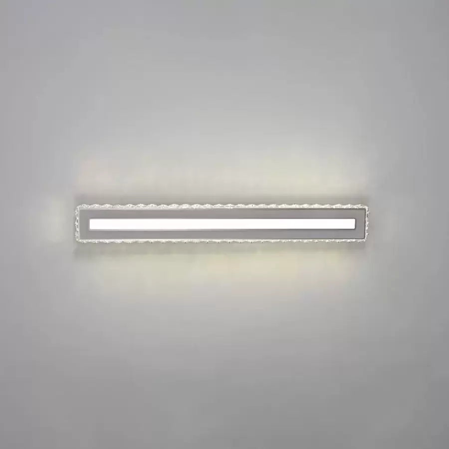 PIERCE 35W krystalový LED lustr, Lineární, Studené/Teplé/Neutrální světlo, Stříbrný