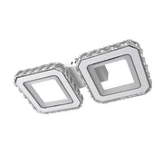 LED CHANDIER s dálkovým ovládáním Quadris, 24W, 2 čtverce, studené/horké/neutrální světlo, nestabilní, bílá