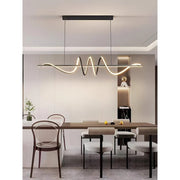 Závěsný LED lustr s dálkovým ovládáním RIBBON 66W, lineární, studené/teplé/neutrální světlo, stmívatelný, černý, výškově nastavitelný