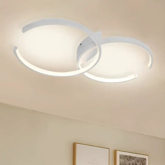 LED lustr s dálkovým ovládáním NOAH 64W, 2 Elements, Studené/Teplé/Neutrální světlo, Stmívatelné, Bílá