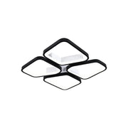 LED CHANDIER s dálkovým ovládáním Daiki, 79W, 4 čtverce, studené/horké/neutrální světlo, laskavé, černé