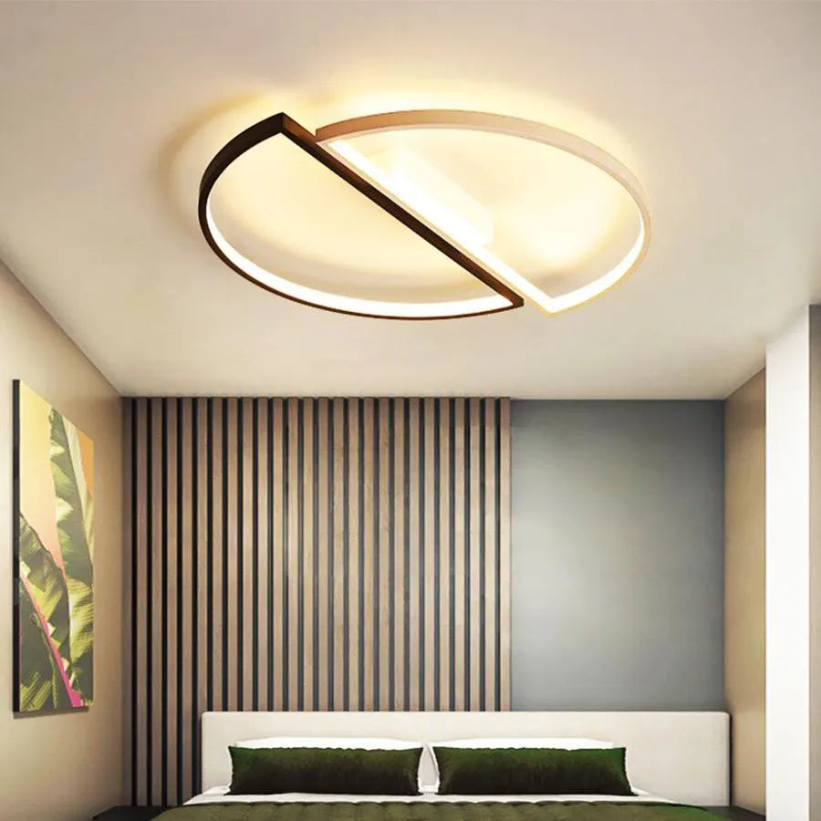 LED lustr s dálkovým ovládáním VECTOR ARCUS 20W, 2 Elements, Studené/Teplé/Neutrální světlo, Stmívatelné, Černá Bílá