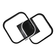 LED lustr VERTEX Matrix překrývající kosočtverce, kovové rámy, 11W, 2 kosočtverce, studené/teplé/neutrální světlo, černá