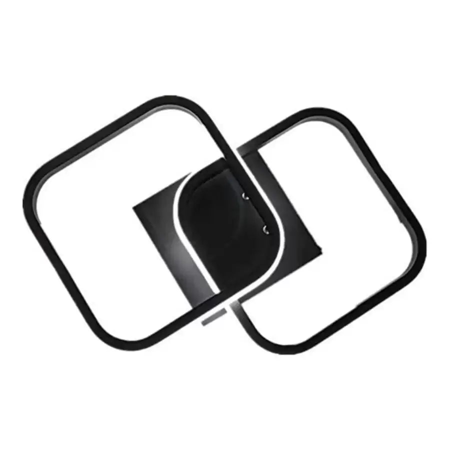 LED lustr VERTEX Matrix překrývající kosočtverce, kovové rámy, 11W, 2 kosočtverce, studené/teplé/neutrální světlo, černá