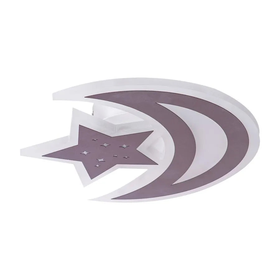 ELLY 36W LED lustr, Měsíc a hvězda, Studené/Teplé/Neutrální světlo, Hnědá