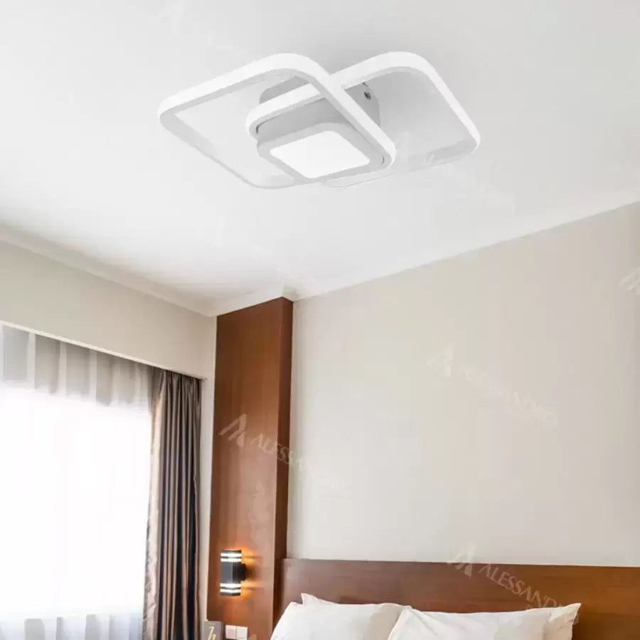 LED LED DUOFORM, 36W, geometrický design, zaoblený čtverec, bílý, horké/studené/neutrální světlo
