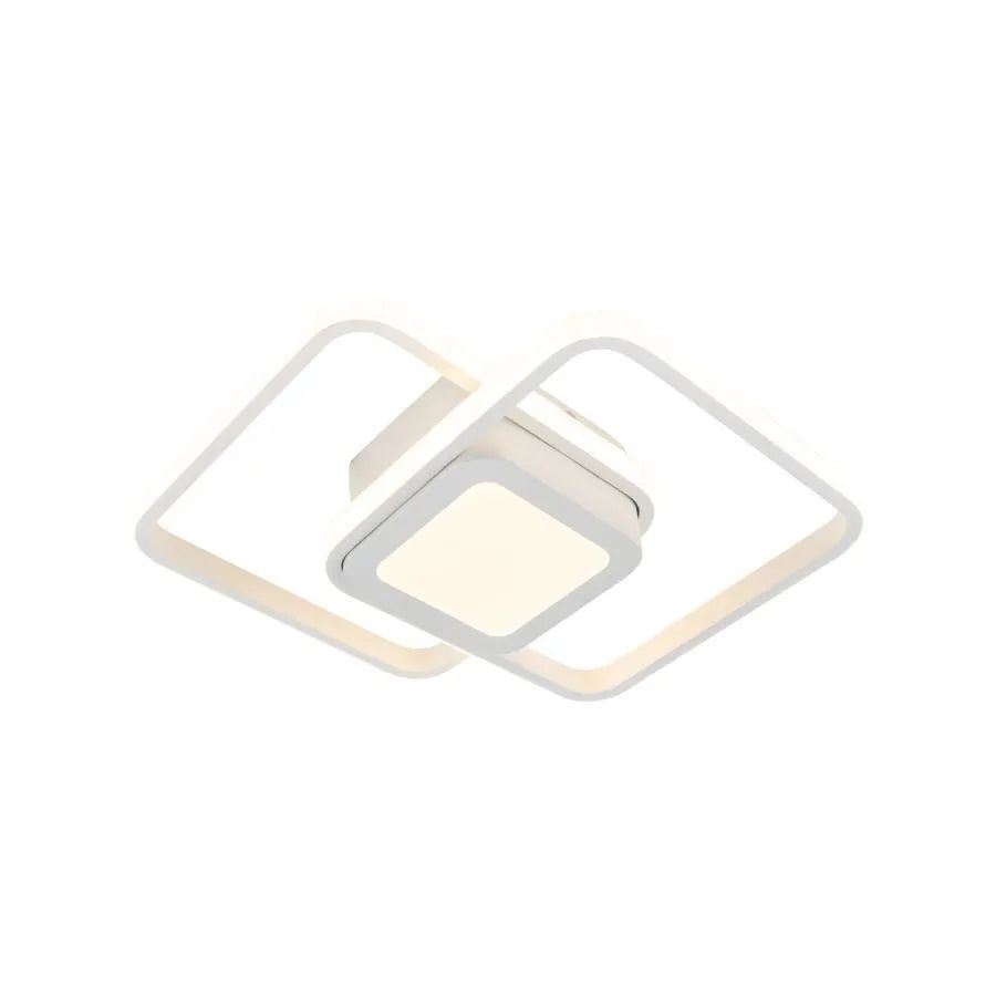 LED LED DUOFORM, 36W, geometrický design, zaoblený čtverec, bílý, horké/studené/neutrální světlo