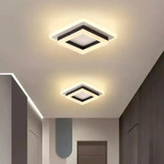 MODERNÍ LED lustr 29W, Délka 20 cm, Čtvercový, Studené/Teplé/Neutrální světlo, Černá