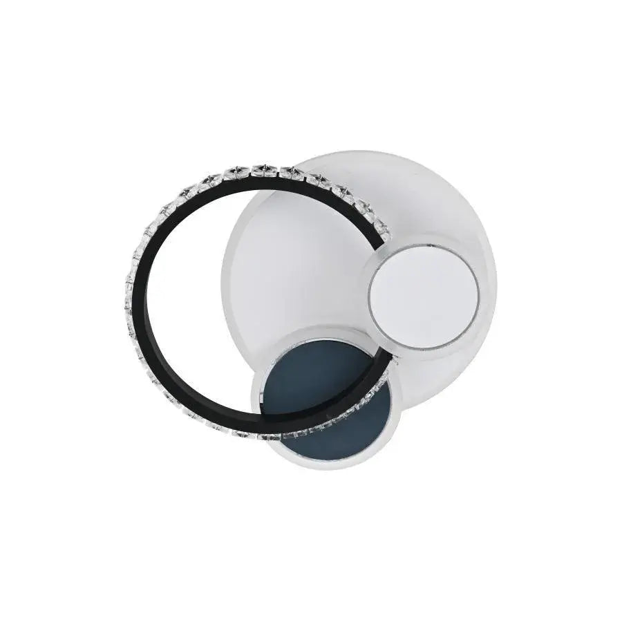 LED křišťálový lustr GELLA 48W, kulatý, studené/teplé/neutrální světlo, černá bílá